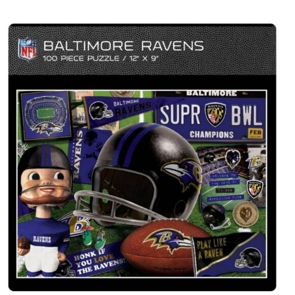 Baltimore Ravens Little People Flock + 4 Puzzles - Picture 4 of 6